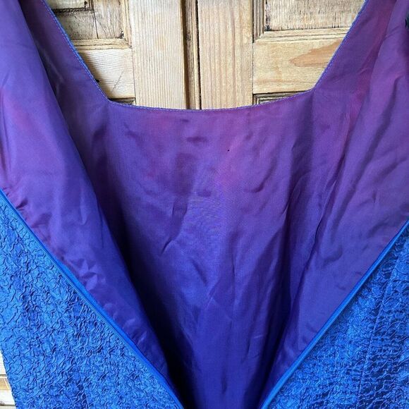 Vintage Ursula of Switzerland 16 Dress USA Metallic Mermaid Shimmer Sleeveless - Picture 8 of 11